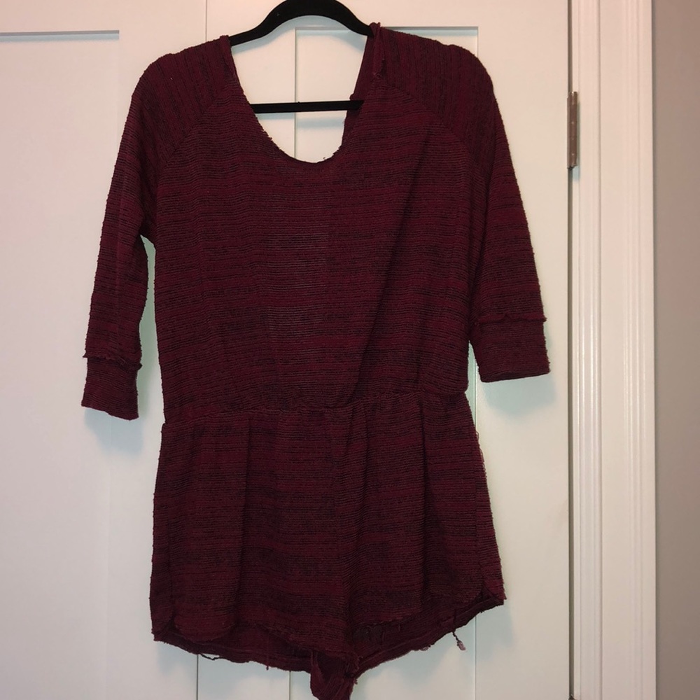 Maroon urban outfitters romper